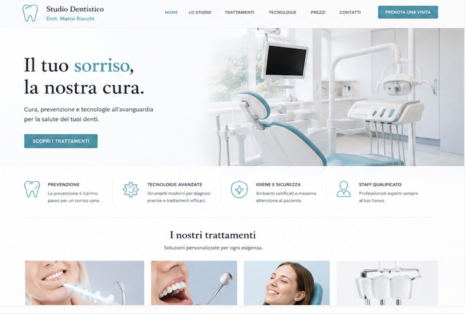 Sito web per studio dentistico