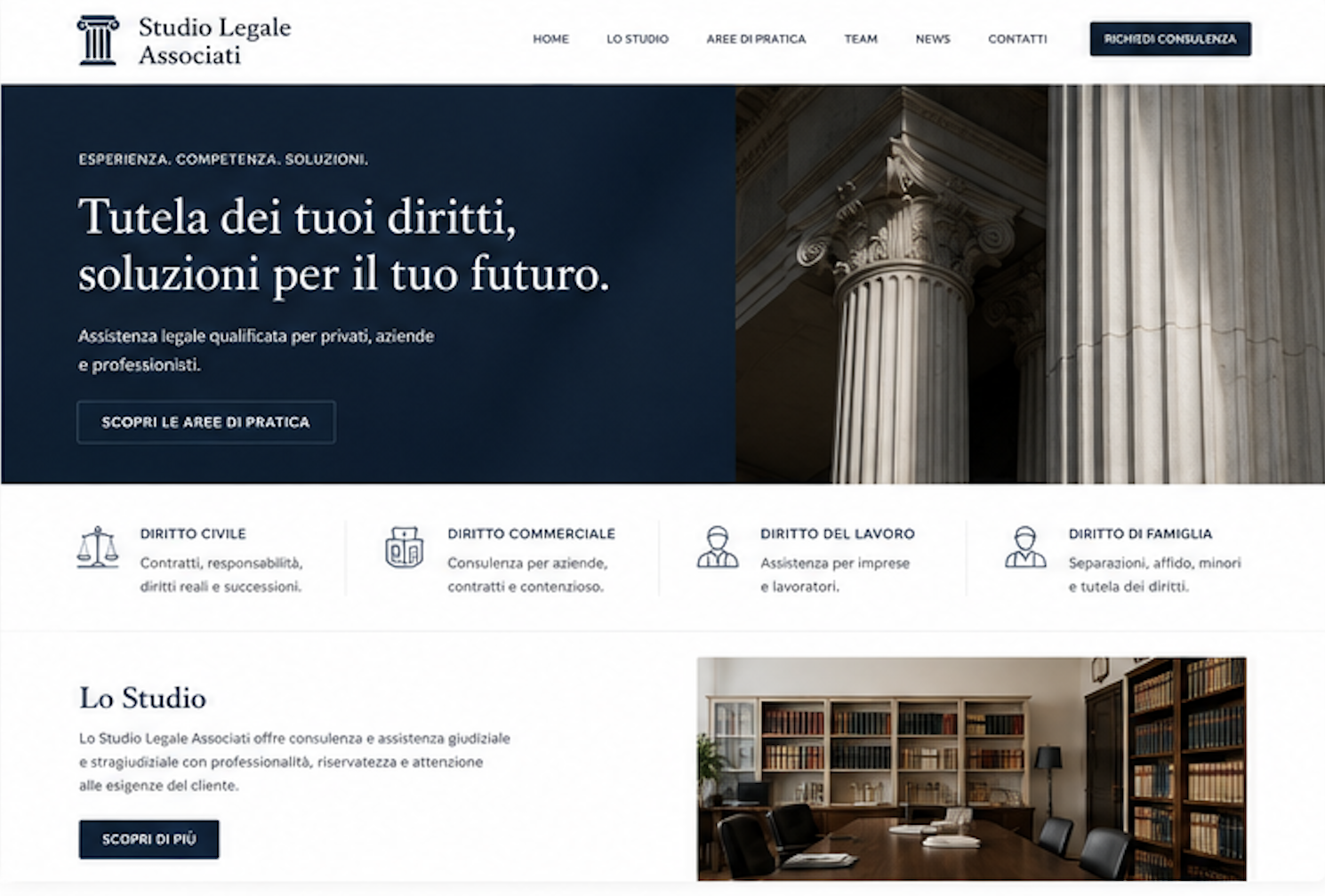 Sito web per studio legale associato