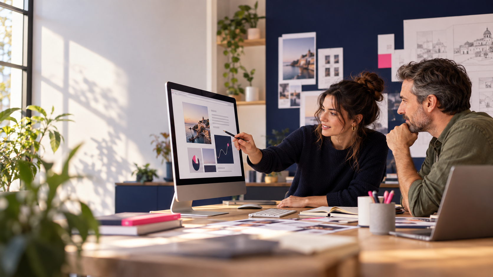 Consulenza tra web designer e imprenditore per progetto sito web